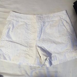Socialite white embroidered shorts